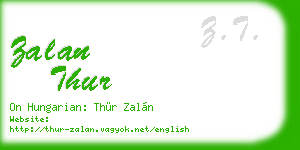 zalan thur business card